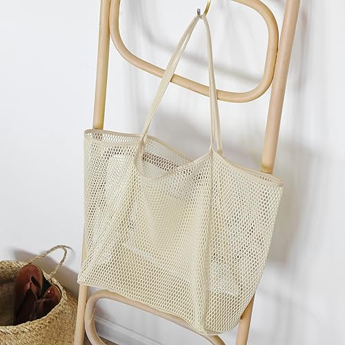 Mesh Beach Tote, Womens Shoulder Handbag, Beach Bag Mesh Beach Tote, Womens Shoulder Handbag, Beach Bag